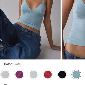 Urban Outfitters Slate Blue V-Neck Cami